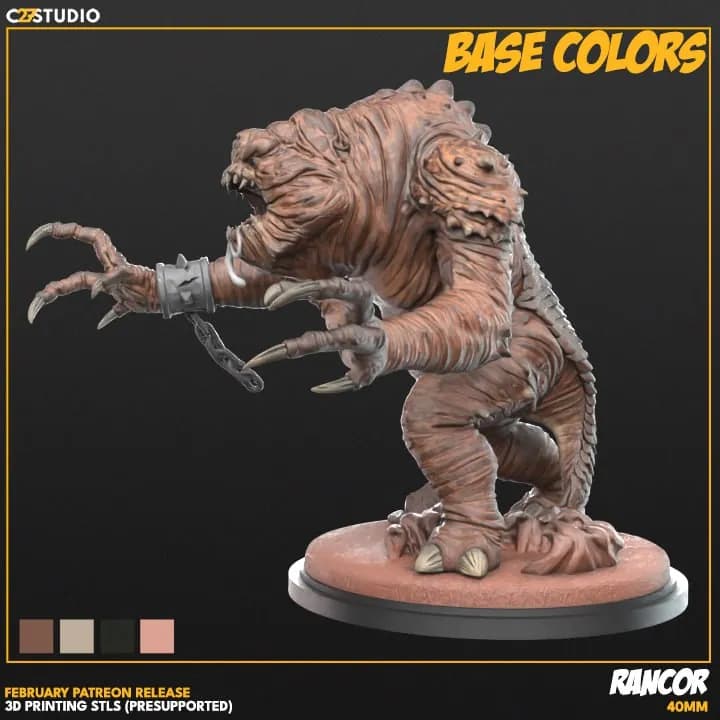 STL - Figura de Rancor 2 render 2