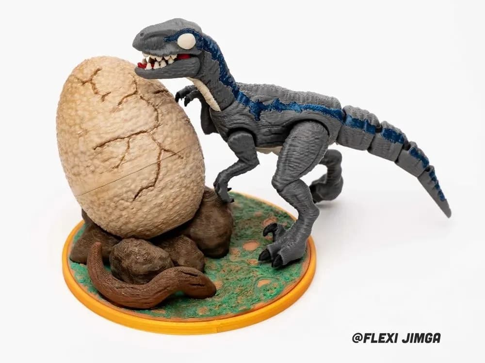 STL - Figura de Raptor Articulada render 4