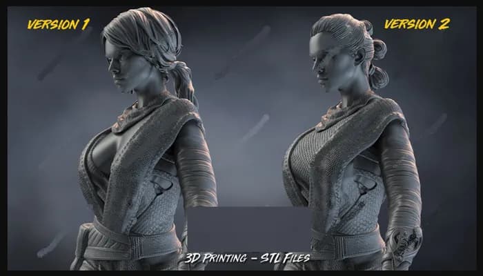 STL - Figura de Rey de Star Wars render 3