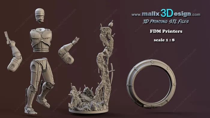 STL - figura de Robocop