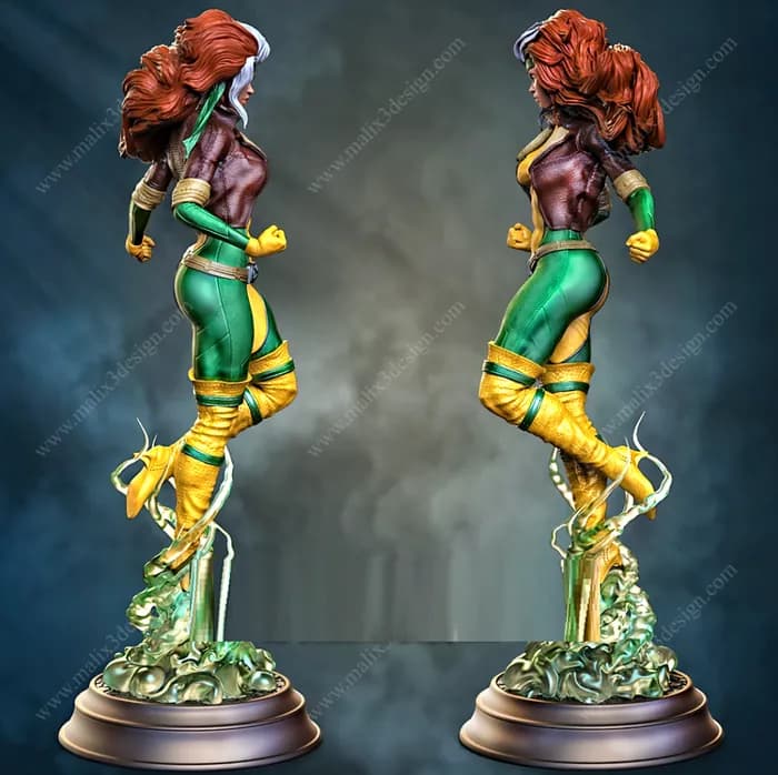 STL - Figura de Rogue de X Men render 3