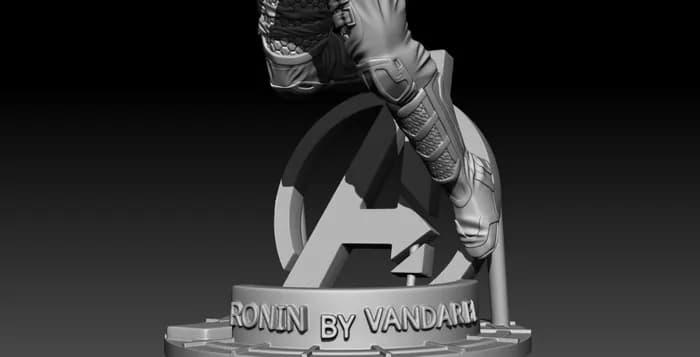 STL - Figura de Ronin de Vengadores render 3