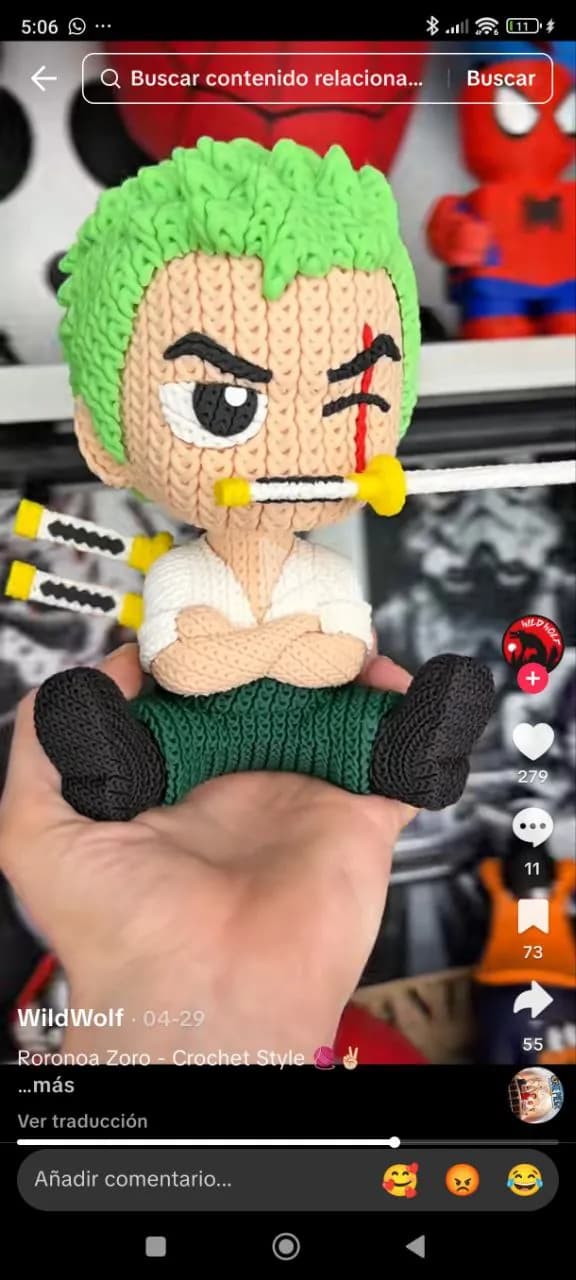 STL - Figura de Roronoa Zoro