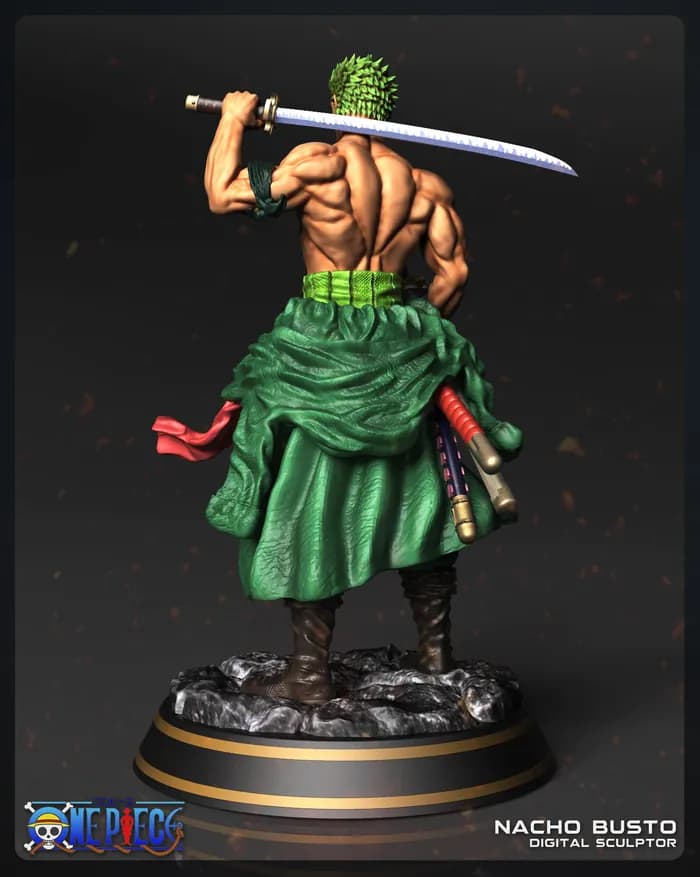 STL - Figura de Roronoa Zoro 3 render 3