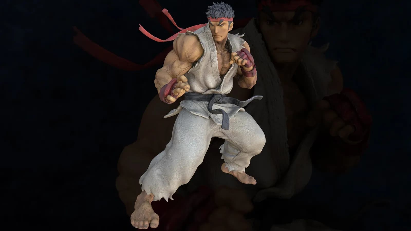 STL - Figura de Ryu render 2