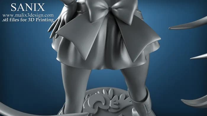 STL - Figura de Sailor Moon 2 render 3
