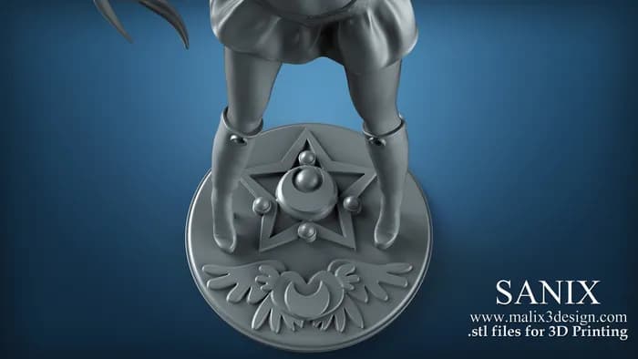 STL - Figura de Sailor Moon 2 render 5