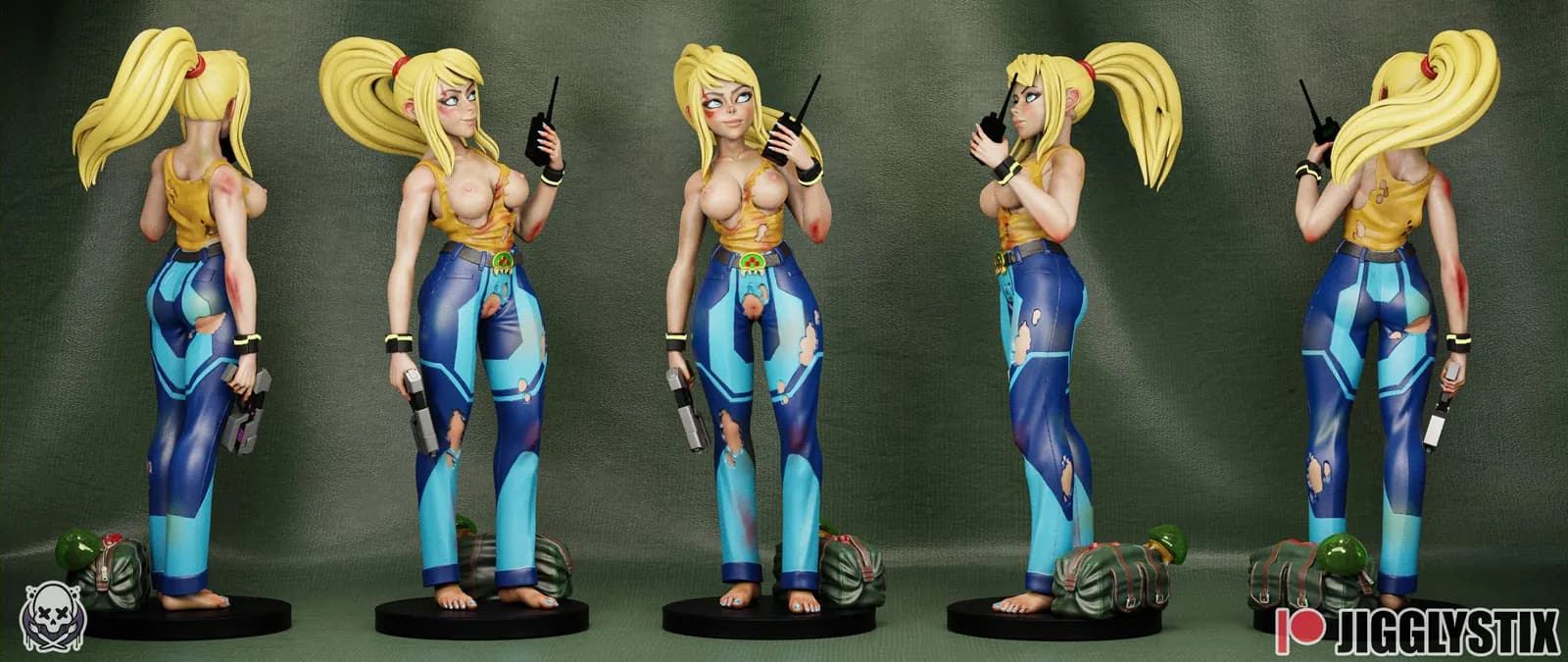 STL - Figura de Samus Aran estilo comic render 2