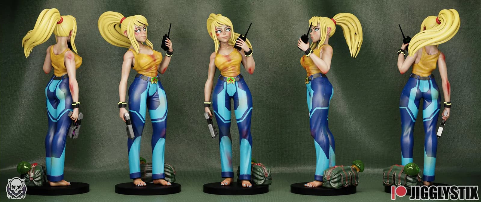 STL - Figura de Samus Aran estilo comic render 3