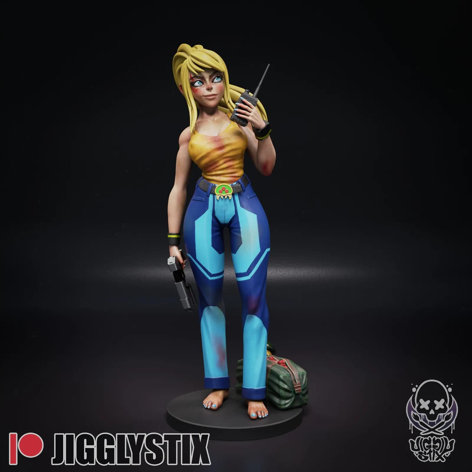 STL - Figura de Samus Aran estilo comic render 4