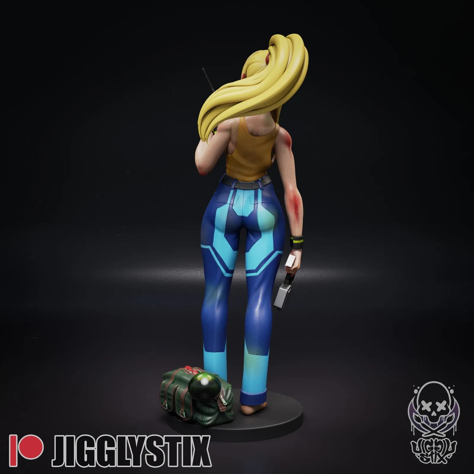 STL - Figura de Samus Aran estilo comic render 5