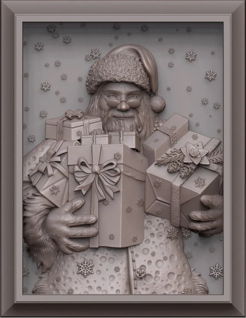 STL - Figura de Santa Claus con regalos