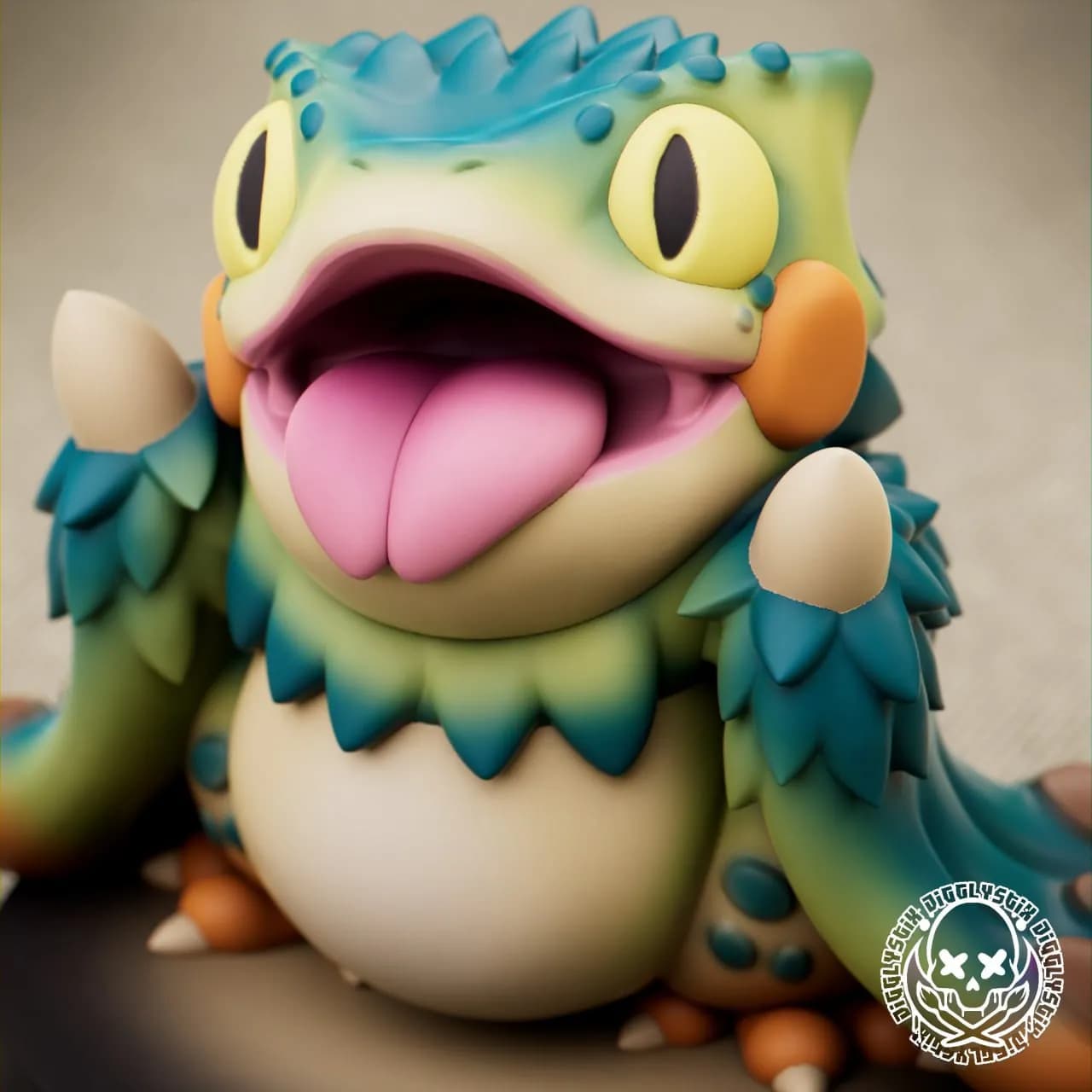 STL - Figura de Sapo Estilizado render 4