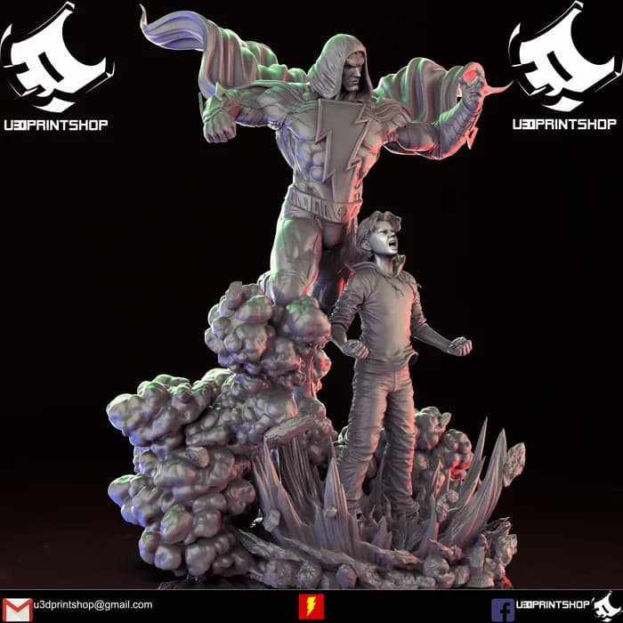 STL - Figura de Shazam y Billy Batson render 4