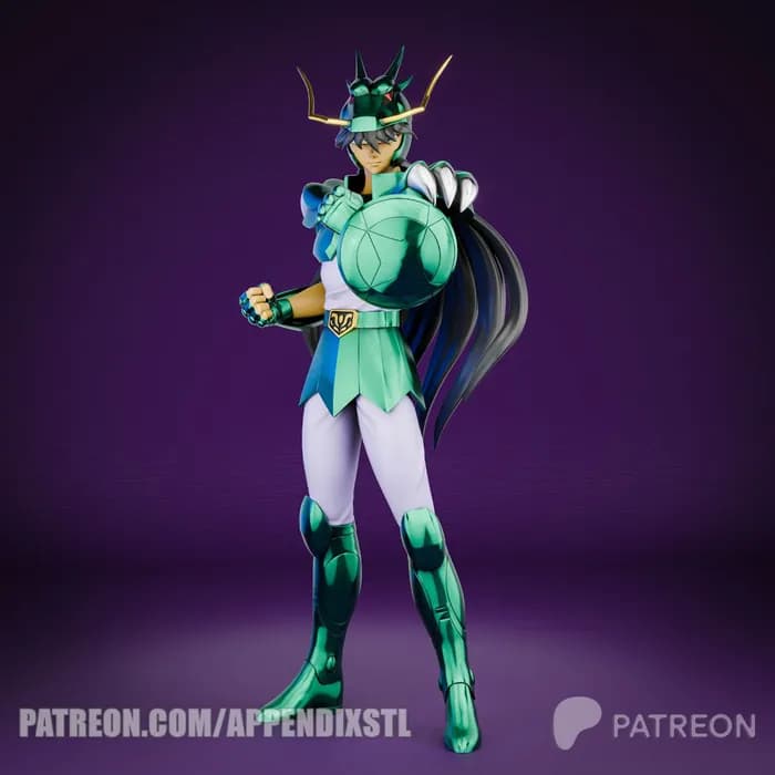 STL - Figura de Shiryu de Dragón