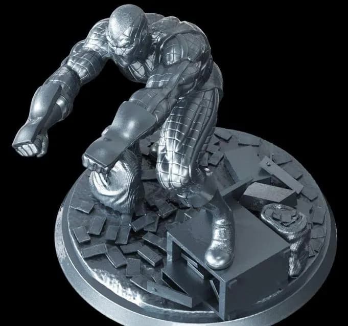 STL - Figura de shocker estilo militar render 5