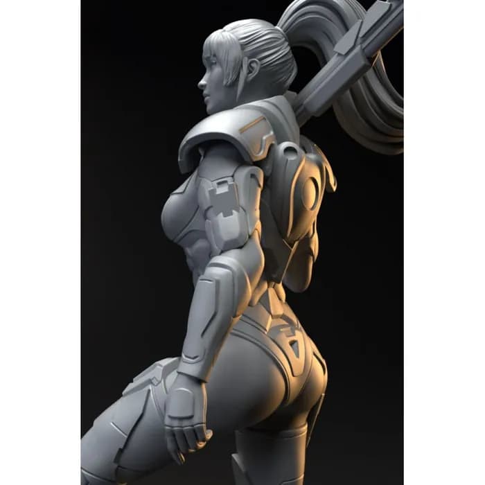 STL - Figura de Sniper Élite Femenina render 4