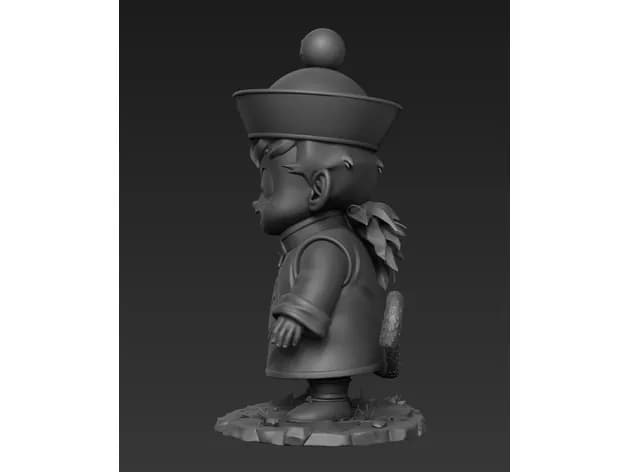 STL - Figura de Son Gohan Joven render 4