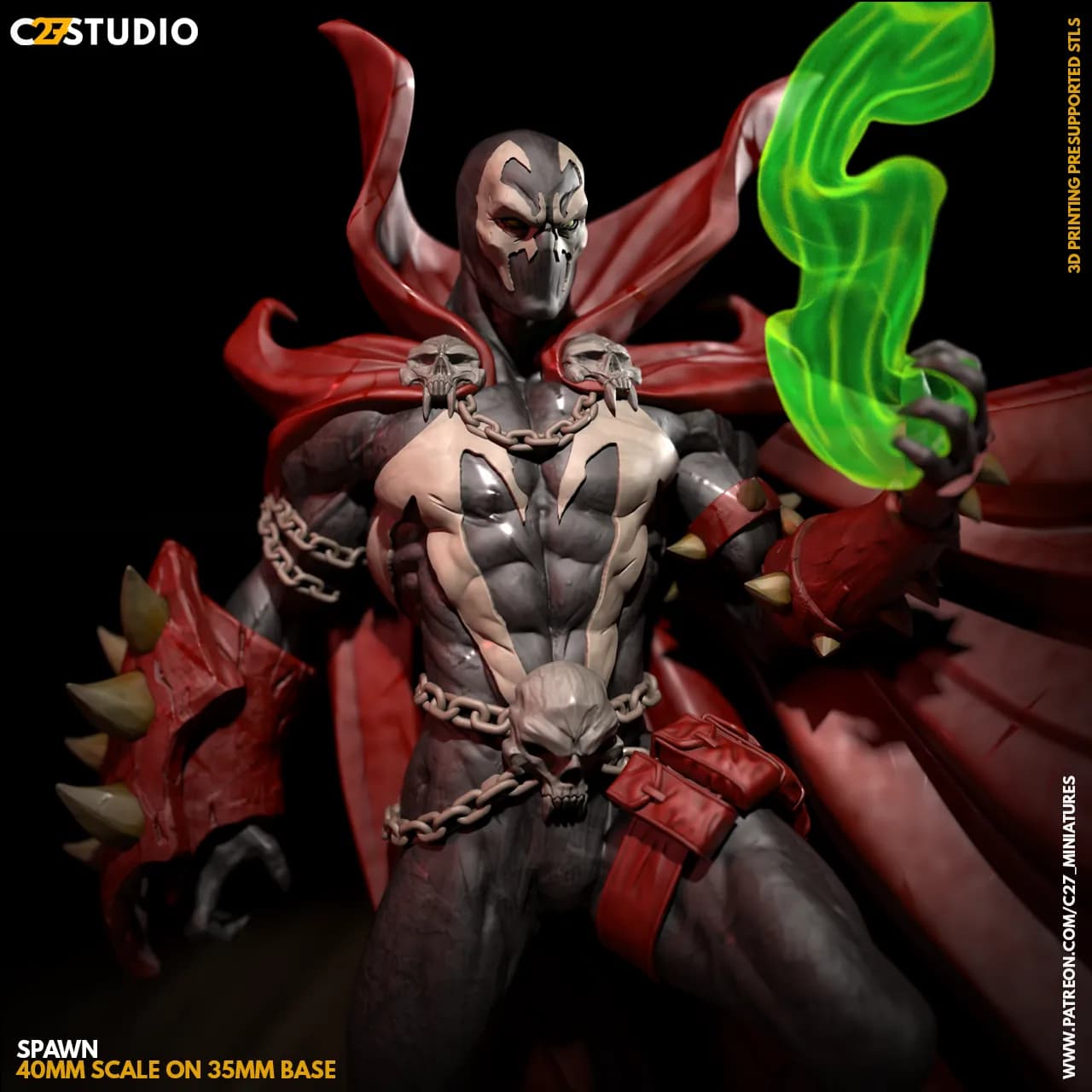 STL - Figura de Spawn estilo cómic render 2