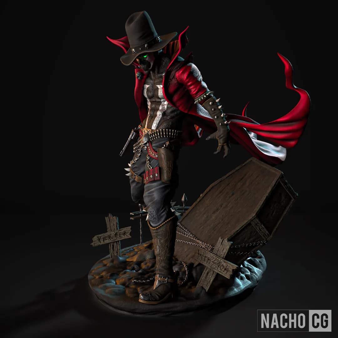 STL - Figura de Spawn estilo Western render 2