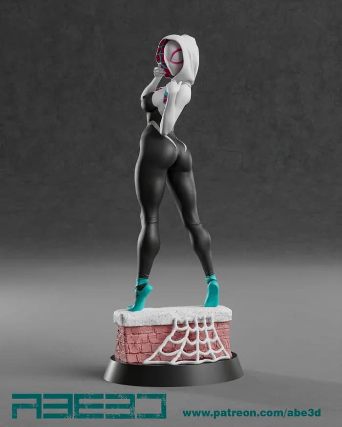 STL - Figura de Spider Gwen render 3