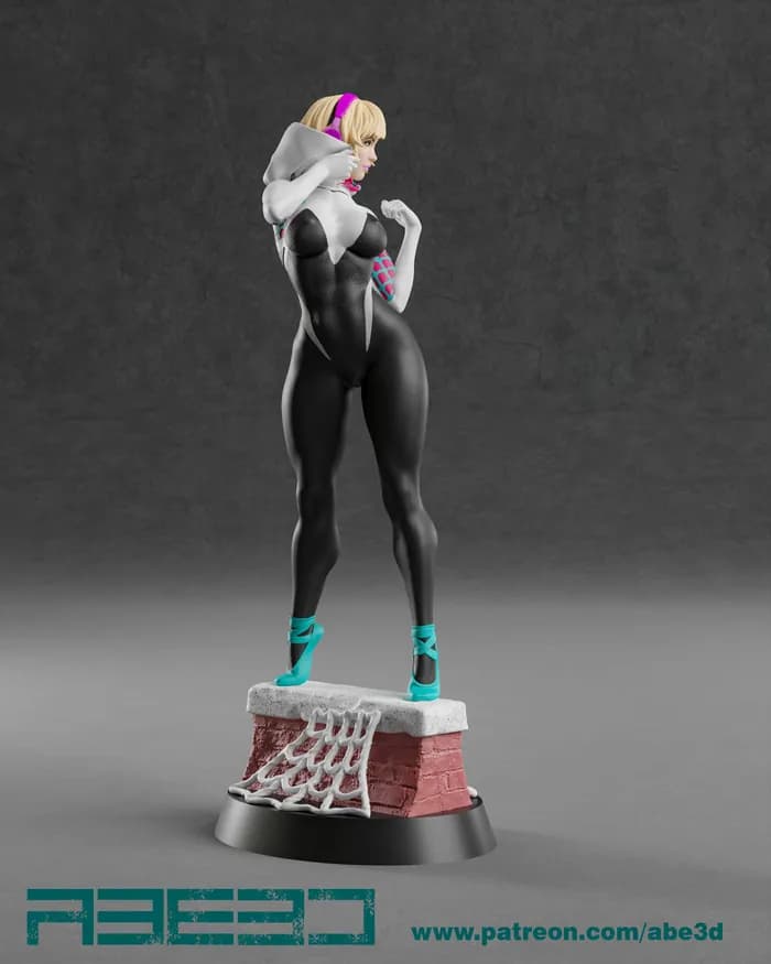 STL - Figura de Spider Gwen render 4