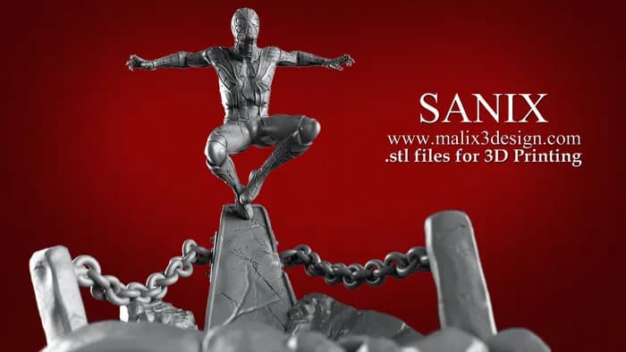 STL - Figura de Spider Man render 2