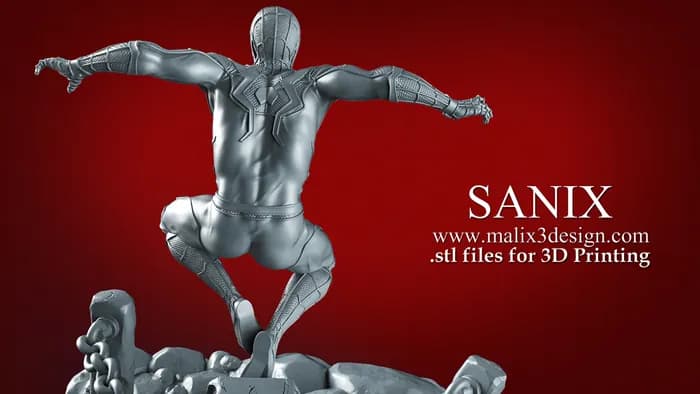 STL - Figura de Spider Man render 3