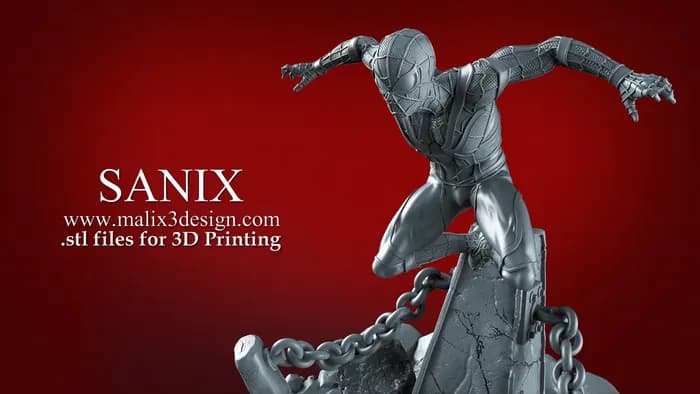 STL - Figura de Spider Man render 4