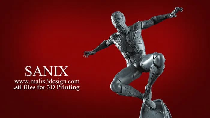 STL - Figura de Spider Man render 5