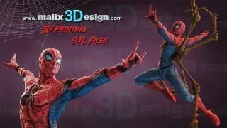 STL - Figura de Spider Man 2 render 2