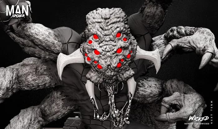 STL - Figura de Spider Man Maligno render 4