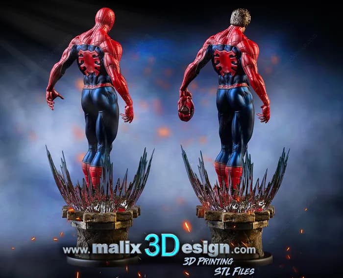 STL - Figura de Spiderman render 2