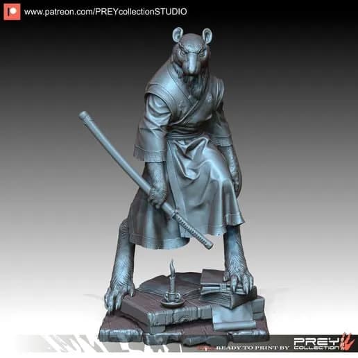 STL - Figura de Splinter Samurái