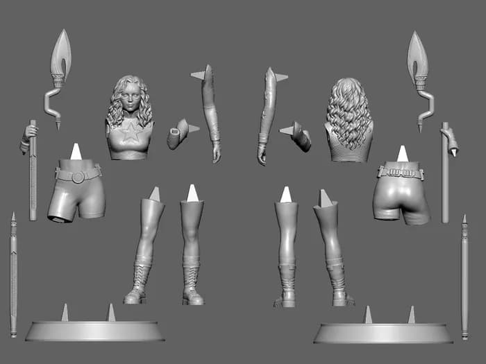 STL - Figura de Stargirl render 3
