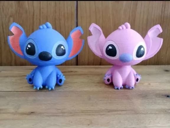 STL - Figura de Stitch estilo chibi render 4