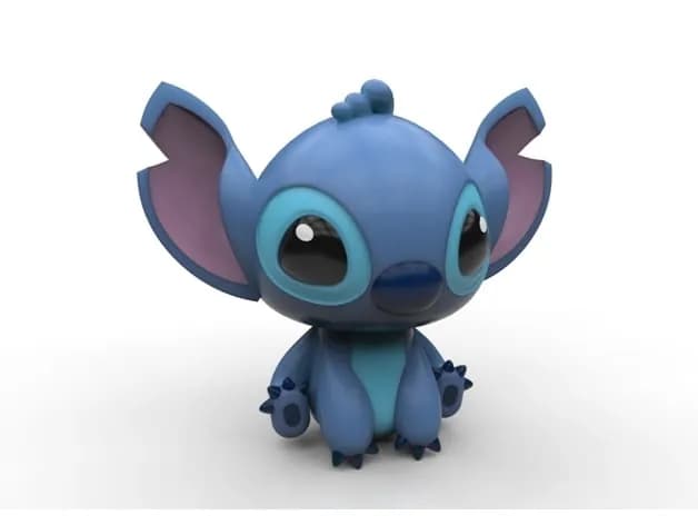 STL - Figura de Stitch estilo chibi render 5