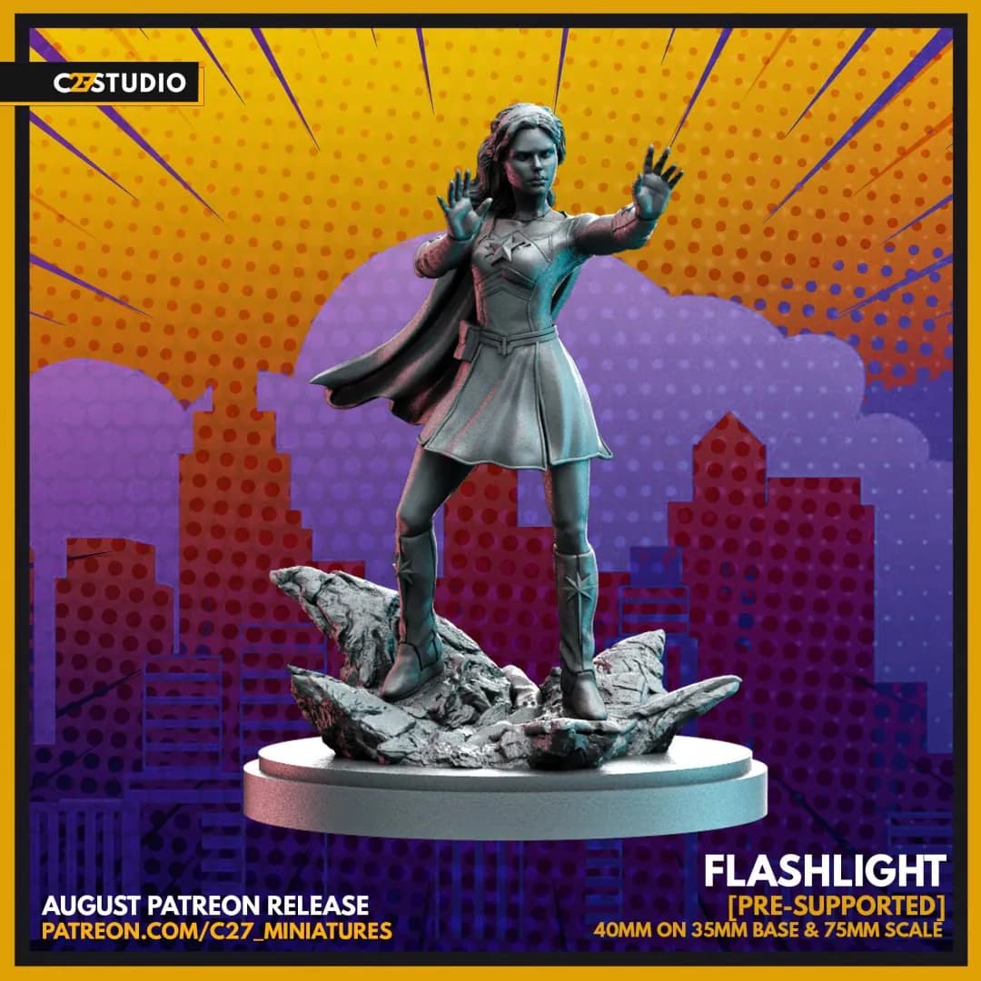 STL - Figura de superheroína Flash
