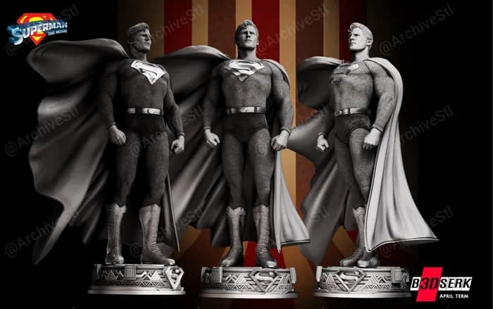 STL - Figura de Superman 1978 render 2