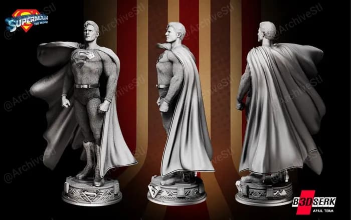 STL - Figura de Superman 1978 render 3