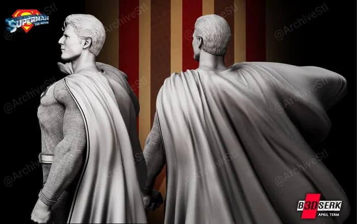 STL - Figura de Superman 1978 render 5