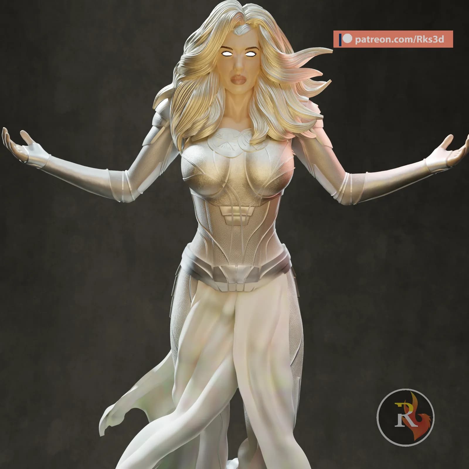 STL - Figura de Thena de Angelina Jolie render 2