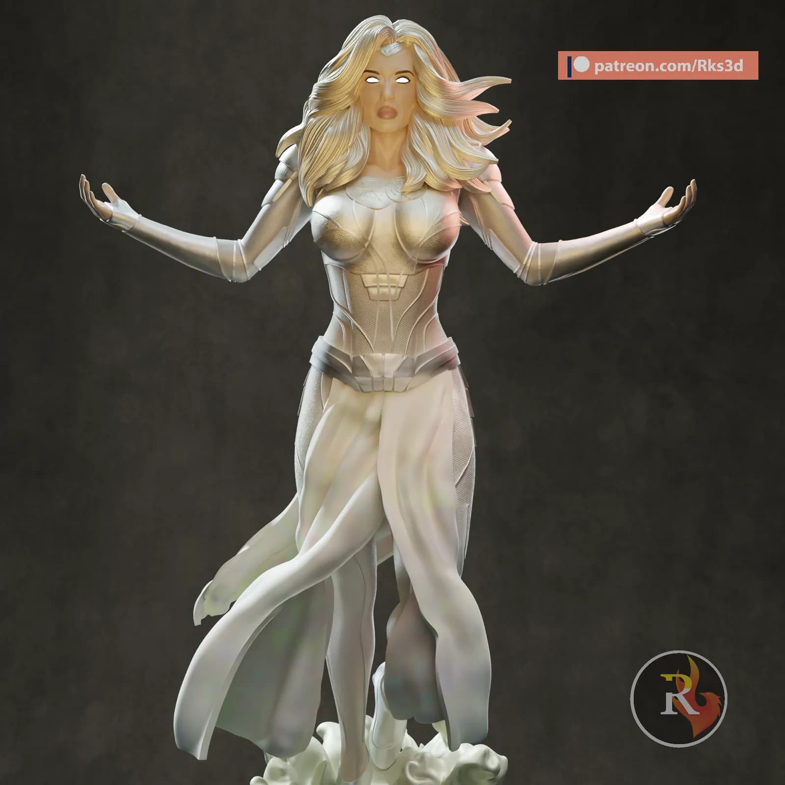 STL - Figura de Thena de Angelina Jolie render 3