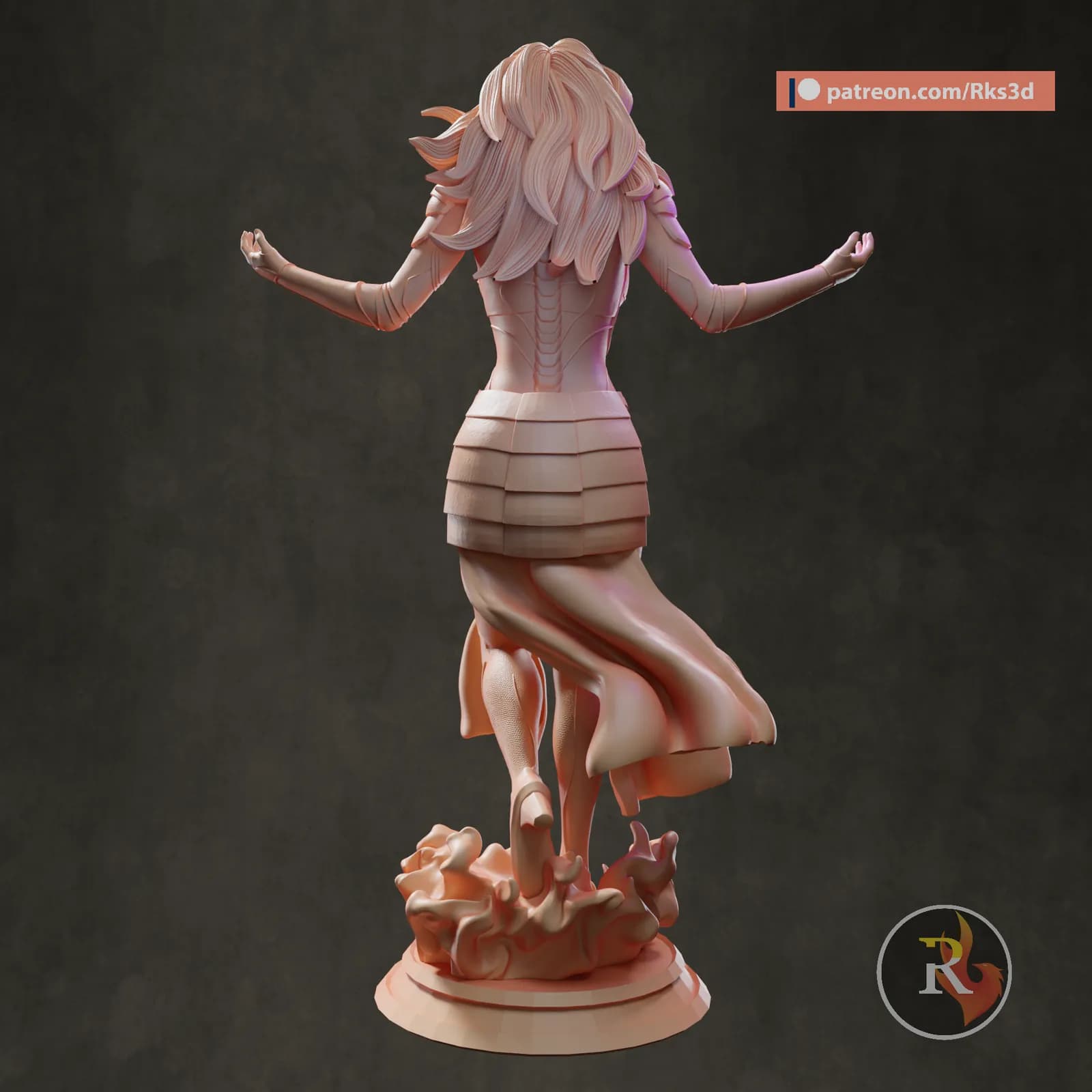 STL - Figura de Thena de Angelina Jolie render 4