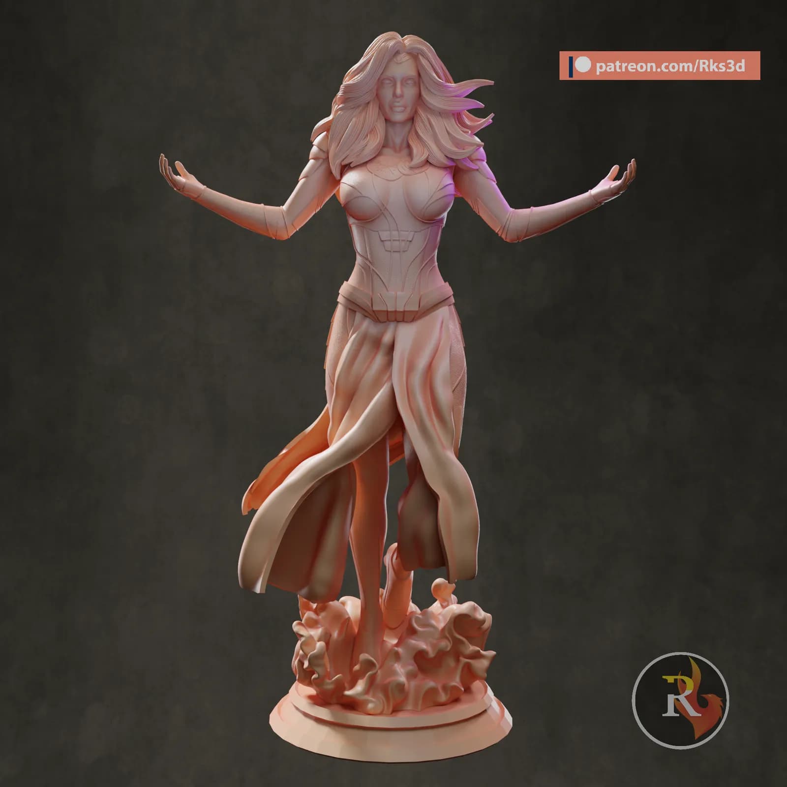 STL - Figura de Thena de Angelina Jolie render 5