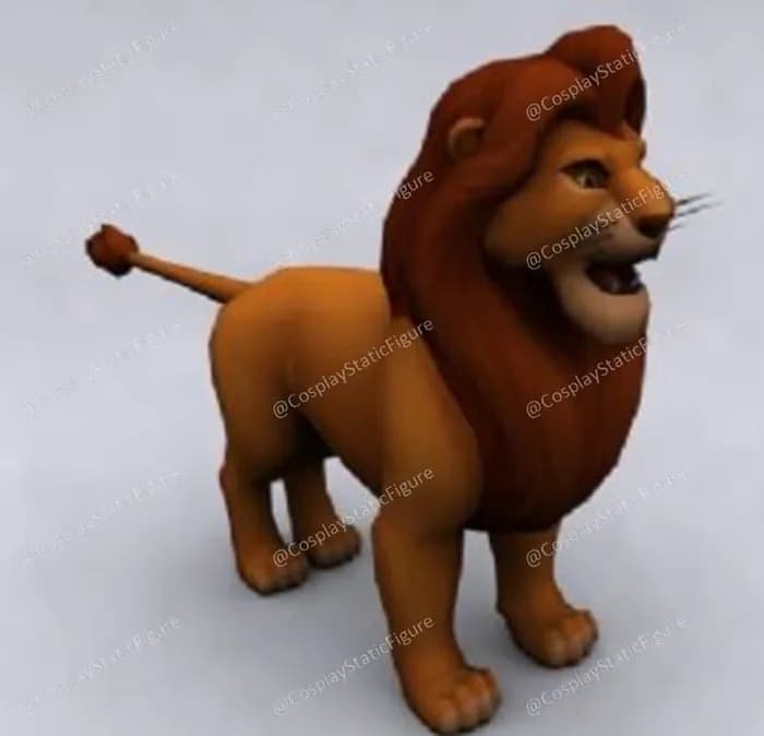 STL - Figura de Timón y Pumba render 2