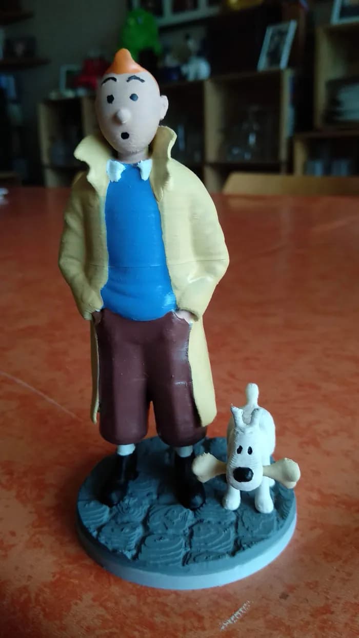 STL - Figura de Tintín y Milú