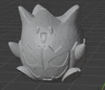 STL - Figura de Togepi render 2