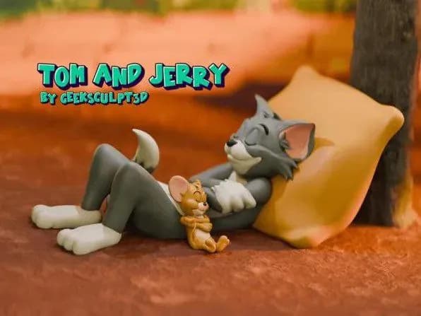 STL - Figura de Tom y Jerry durmiendo