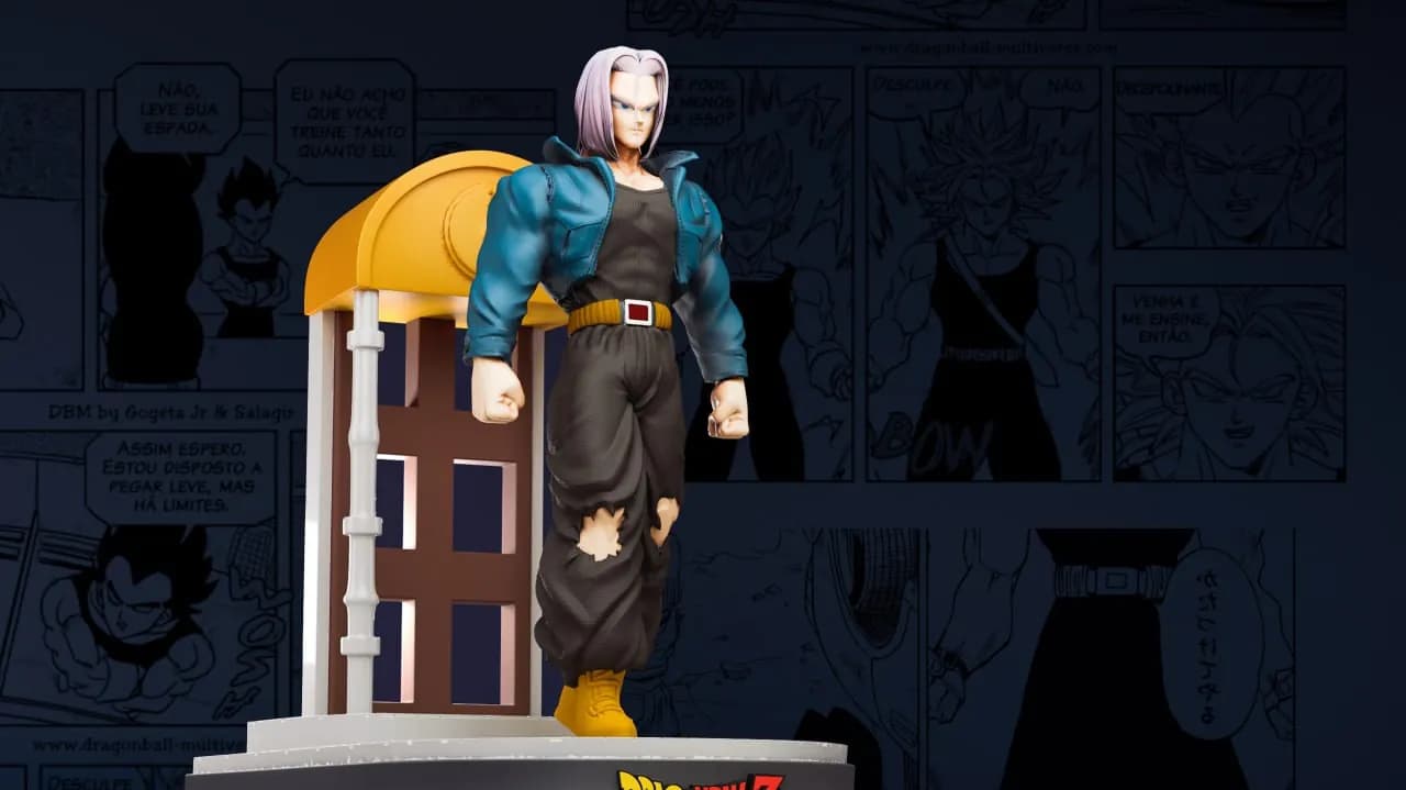 STL - Figura de Trunks del Futuro render 2